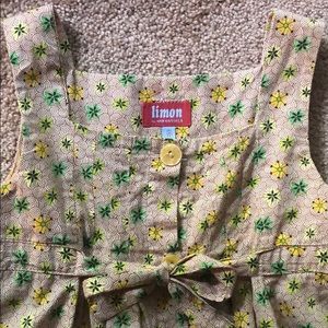 Floral Tan Fit And Flare Dress